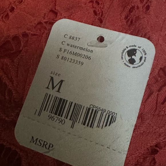 NWT Intimately FP Adella Longline Bralette in watermelon - Picture 14 of 14